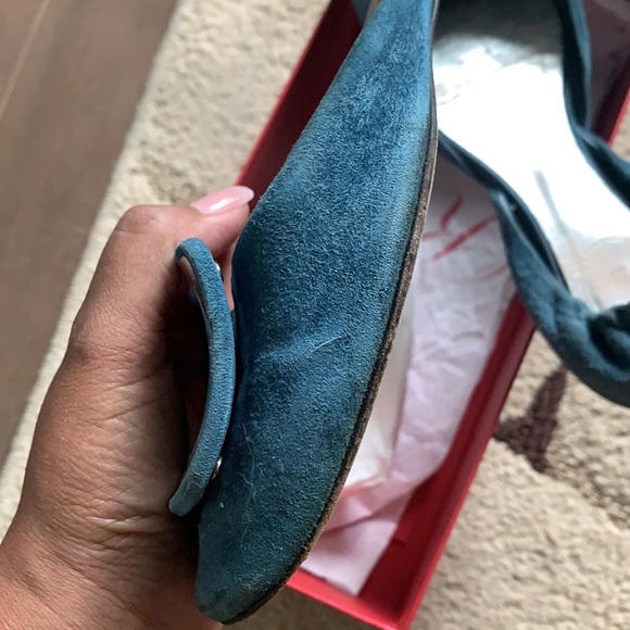 ROGER VIVIER Ballerine Chips Suede d'Orsay Flat - Picture 9 of 14
